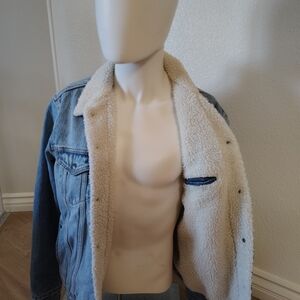 Levi's Blue Denim Jacket with Cream Lining